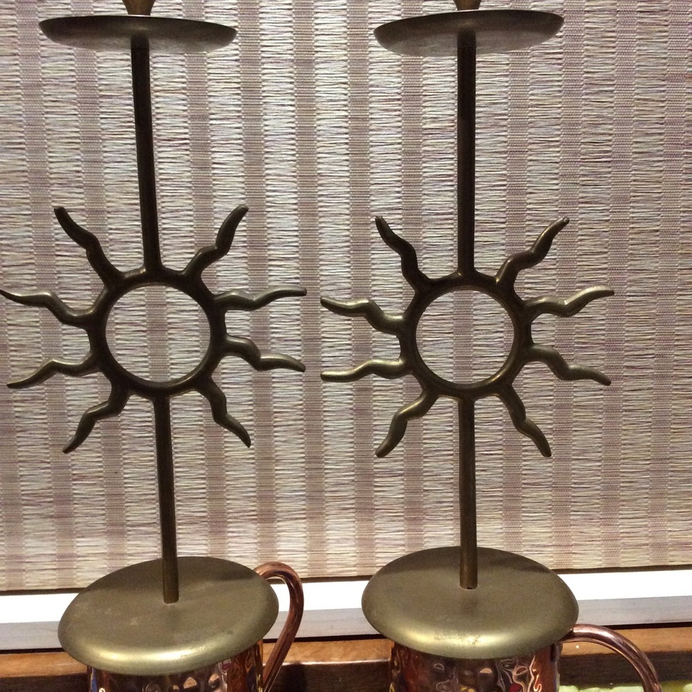 Brass candlesticks
